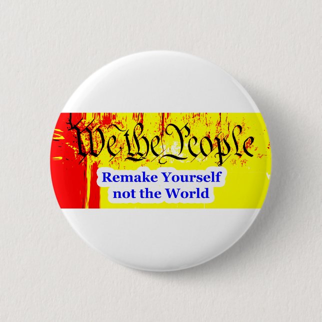 Vi människor påminner er själva om MUSEUM Zazzle G Knapp (Framsida)