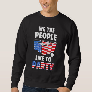 Vi människor som tycker om Party är bl.a. pong 4 j Lång Ärmad Tröja