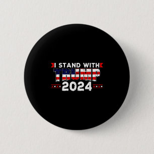 Vi människor står med Donald Trump 2024 America Knapp