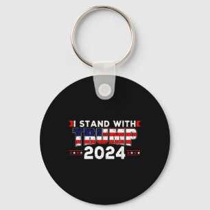 Vi människor står med Donald Trump 2024 America Nyckelring