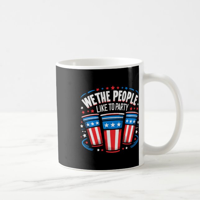 Vi människor tycker om att Party är Pong Funny 4:e Kaffemugg (Höger)