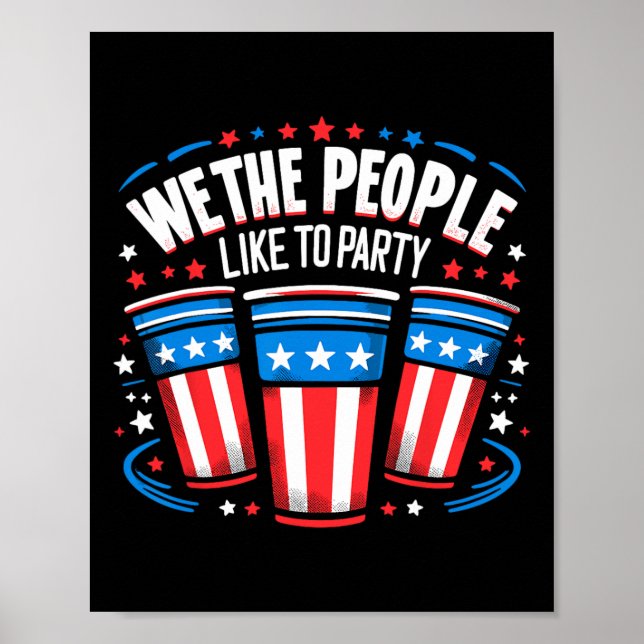 Vi människor tycker om att Party är Pong Funny 4:e Poster (Framsidan)