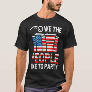 Vi människor tycker om att Party dricker USA Fl T Shirt