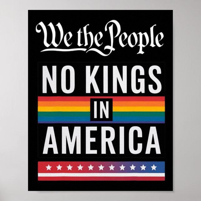 Vi människor utan Kung i Amerika, antitrumpustigt Poster (Framsidan)