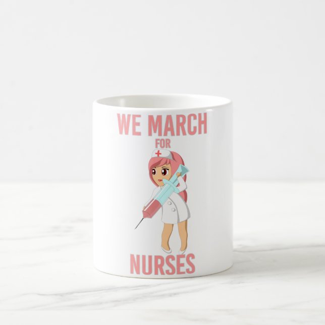 Vi mars för sjuksköterskor - Gorgous Nurse Cute Kaffemugg (Center)