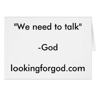 Vi måste att tala hälsningskort