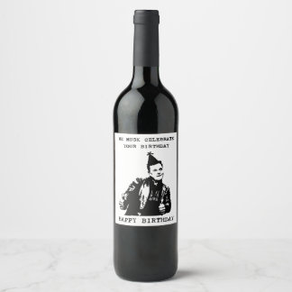 Vi MÅSTE Fira din FÖDELSEDAG Vinflaska Etikett