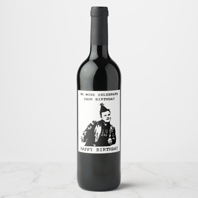 Vi MÅSTE Fira din FÖDELSEDAG Vinflaska Etikett (Framsida)