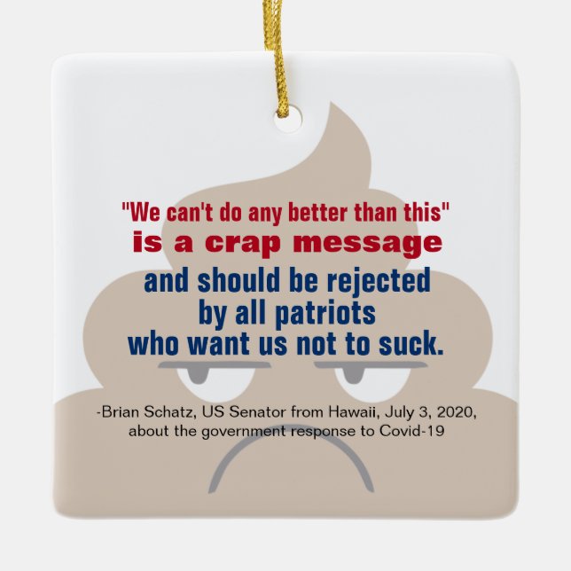 Vi måste förbättra folkhälsan julgransprydnad keramik (Framsida)