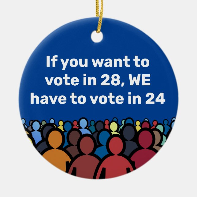 Vi måste rösta om 24 julgransprydnad keramik (Framsidan)