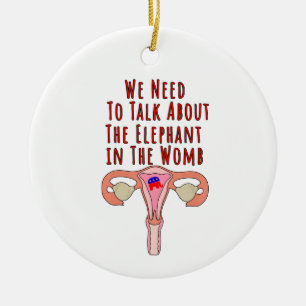 Vi måste tala om elefanten i Womb Julgransprydnad Keramik
