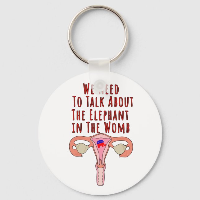 Vi måste tala om elefanten i Womb Nyckelring (Framsida)