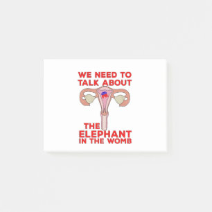 Vi måste tala om elefanten i Womb Post-it Block