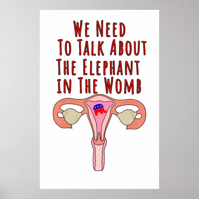 Vi måste tala om elefanten i Womb Poster (Framsidan)