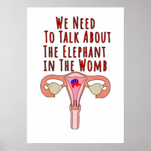 Vi måste tala om elefanten i Womb Poster