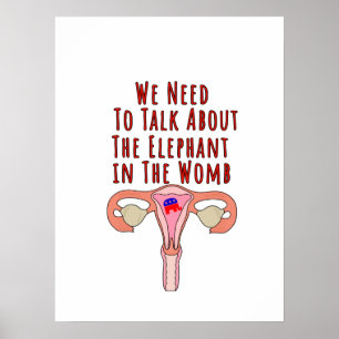 Vi måste tala om elefanten i Womb Poster
