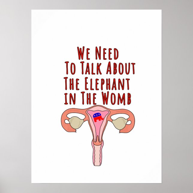 Vi måste tala om elefanten i Womb Poster (Framsidan)
