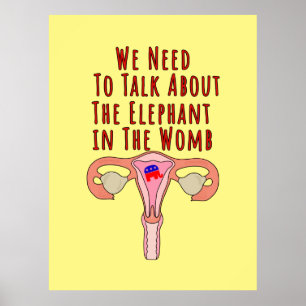 Vi måste tala om elefanten i Womb Poster