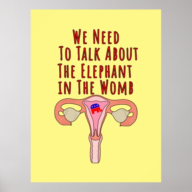 Vi måste tala om elefanten i Womb Poster (Framsidan)