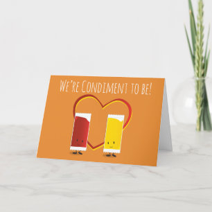 Vi måste vara Mustard Ketchup Valentine Helgkort