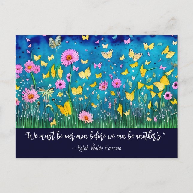 Vi måste vara vårt eget vykort för Blommigt av off (Framsida)