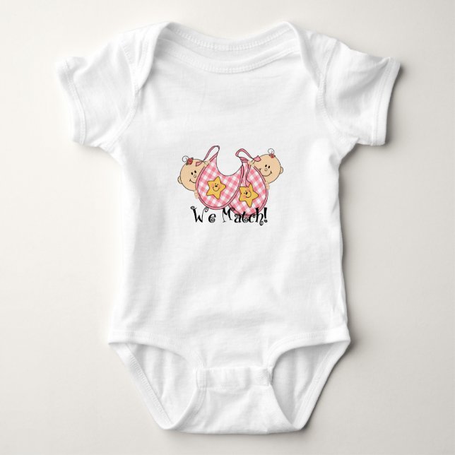 Vi matchar Twillingar med Bibs 2 Girls T-shirt (Framsida)