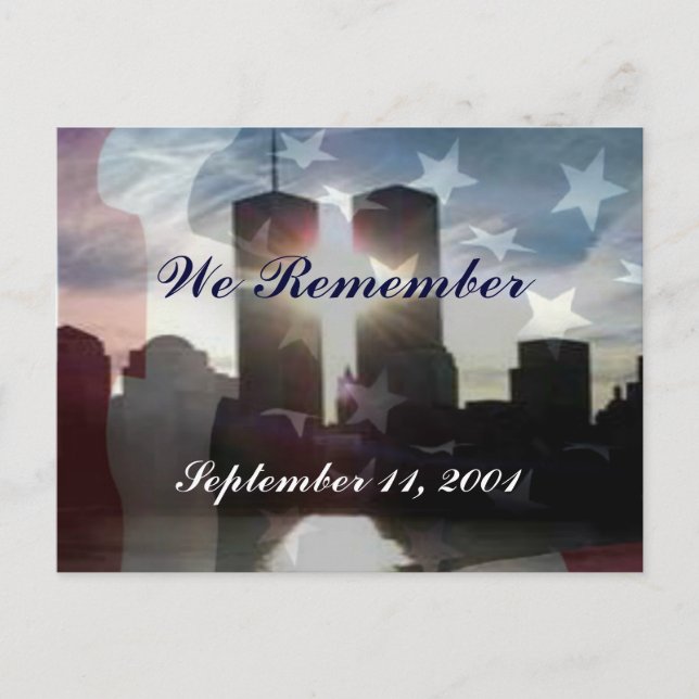 Vi minns den September 11th vykortet Vykort (Framsida)