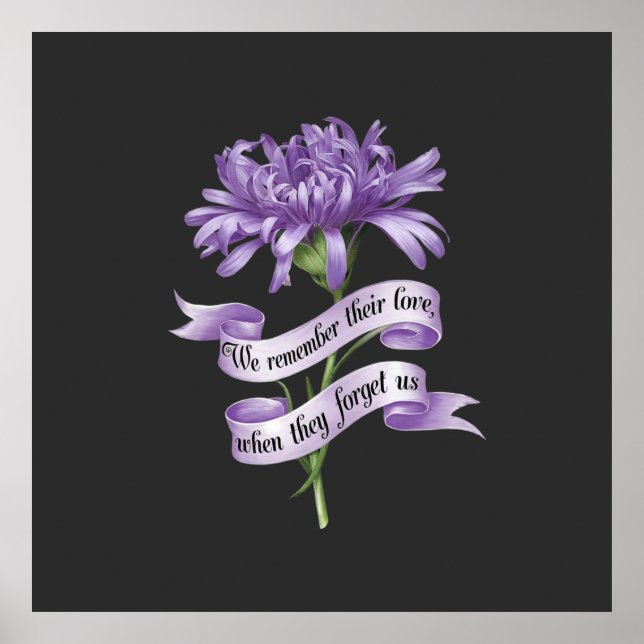 Vi minns deras kärlek när de glömmer oss Alz Poster (Framsidan)