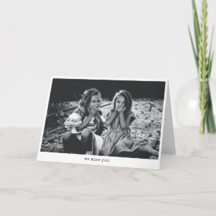 Vi missar er minimalistiska Personlig Photo Blank Kort