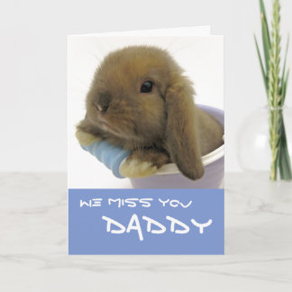 Vi missar pappa Card - Blue Kort