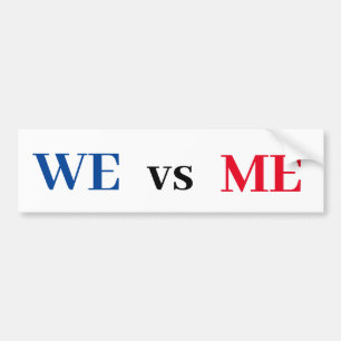 Vi mot mig Bumper Sticker Bildekal