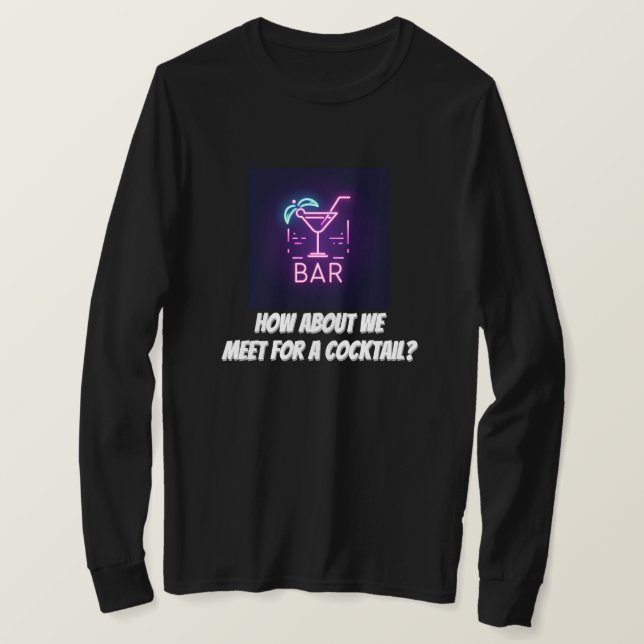 Vi möts för en Cocktail T-Shirt (Design framsida)