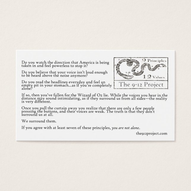 Vi omger kortet visitkort (Framsidan)