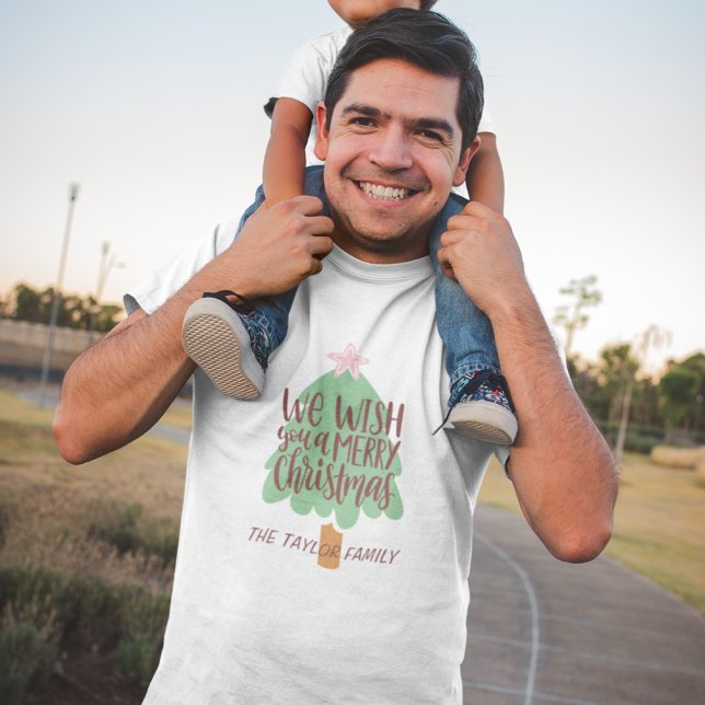 Vi önskar dig en God jul-familj Manar T-Shirt (Skapare uppladdad)