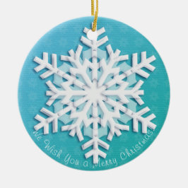 Vi önskar dig en God jul! Gott nytt år! Julgransprydnad Keramik