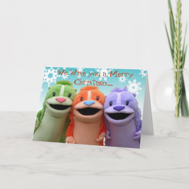 Vi önskar dig en God jul.. Helgkort (Framsida)