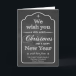 Vi önskar dig en God jul Helgkort<br><div class="desc">Lägg till din familj namn till det här trendigets helgdag med "Vi önskar dig ett God jul och ett Gott nytt år" på framsidan. Designad av Robin.</div>