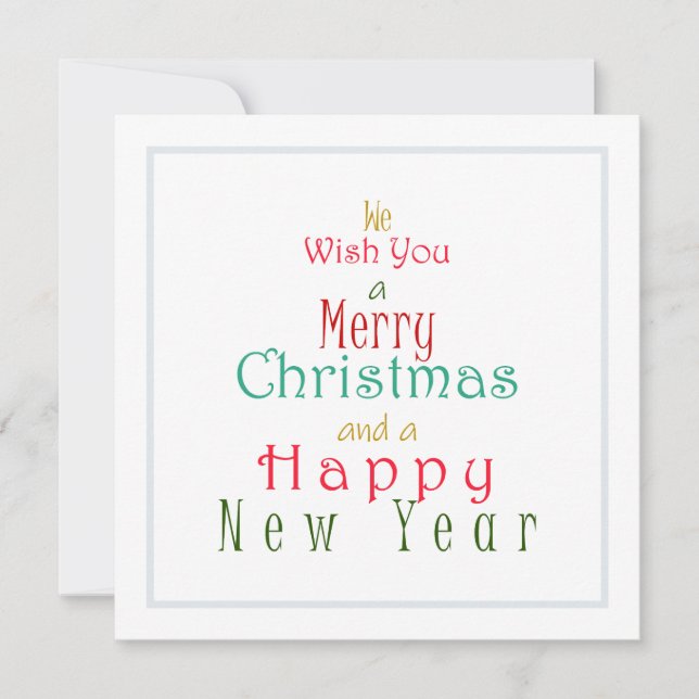 "Vi önskar dig en God jul" Julkort (Framsida)