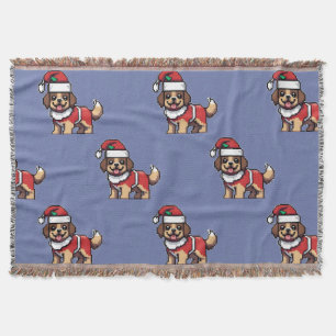 Vi önskar dig en god jul med söt hund filt