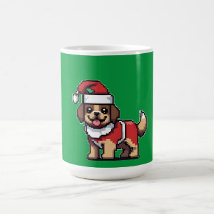 Vi önskar dig en god jul med söt hund kaffemugg