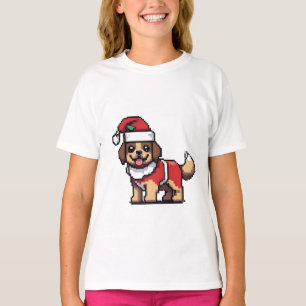 Vi önskar dig en god jul med söt hund t shirt