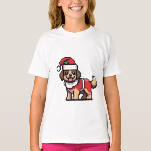 Vi önskar dig en god jul med söt hund t shirt