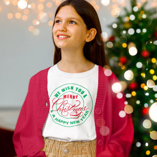 Vi önskar dig en God jul Red and Grönt T Shirt