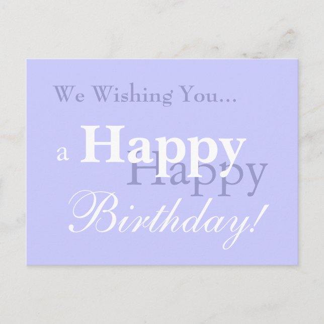 Vi önskar dig.. en Grattis på födelsedagen! Vykort (Framsida)