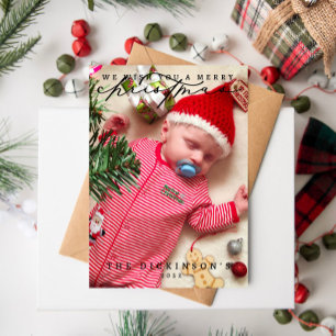 Vi önskar dig en julklapp för familjen God jul Julkort