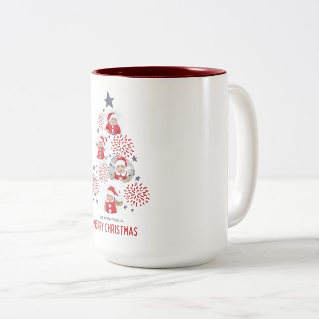 Vi önskar dig en röd glad jul baby mugg (Framsida höger)