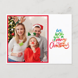 Vi önskar dig ett fotoskript i God jul Vykort