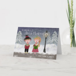 Vi önskar dig ett God jul Carolers-kort Kort