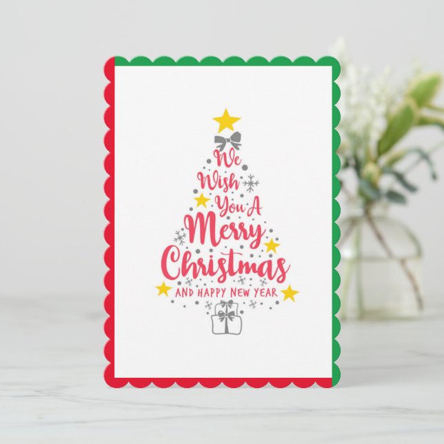 Vi önskar dig ett Helgdag-kort för God jul Julkort (Stående Fram)