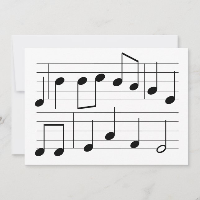 Vi önskar dig ett nytt år-musikmeddelande för God  Julkort (Framsida)